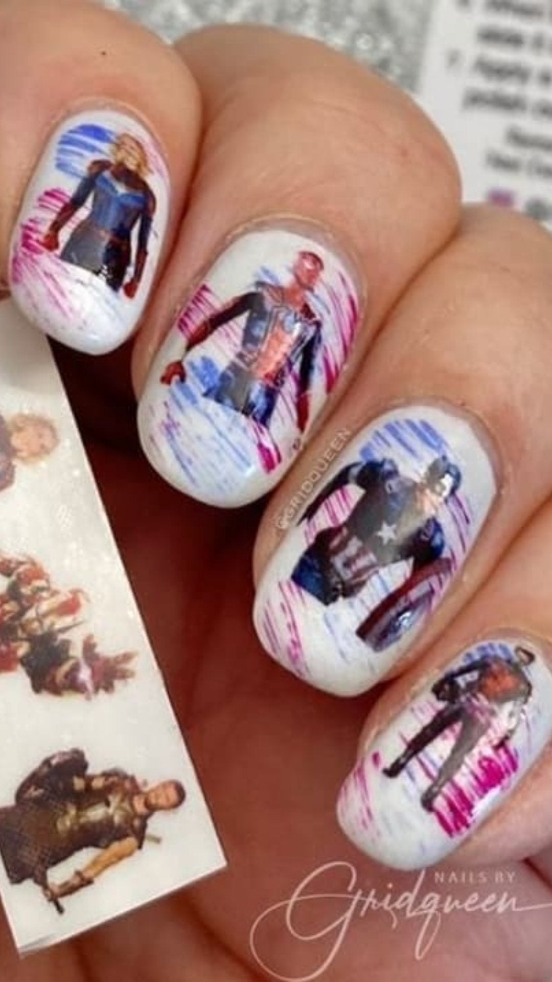 Characters and Super Heroes Nail Decals
