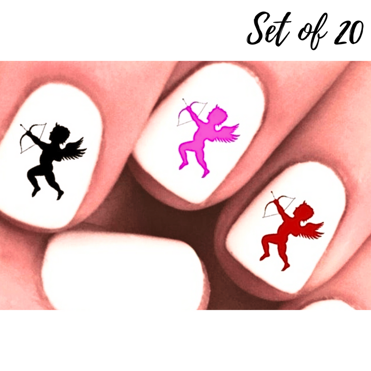 Charming Cupid Angel Waterslide Nail Decals for a Perfect Valentine's Day Manicure