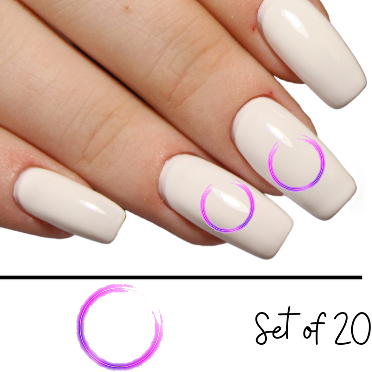 Circle Effect Nail Art Sticker Waterslide Decals