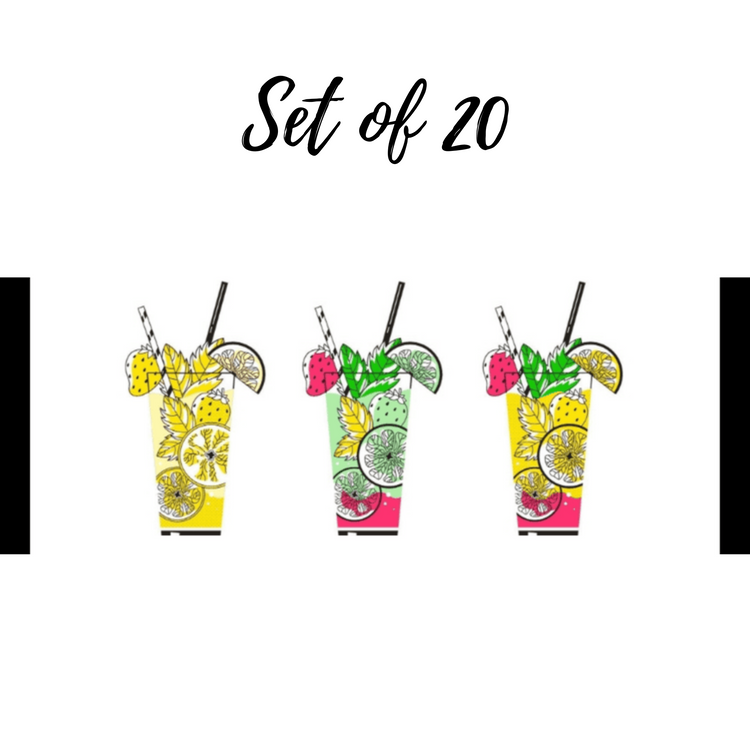 Custom Water Slide Nail Stickers - Summer Drinks Cocktails & Easy Peel Off Decals for Unique Nail Art