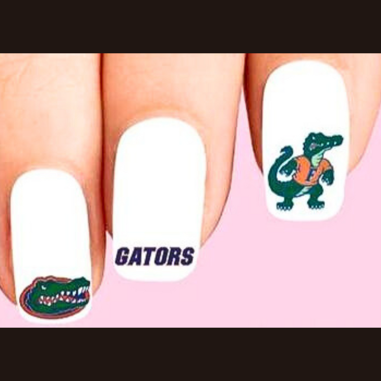 Florida Gators Nail Art Stickers Assorted Waterslide Nail Decals