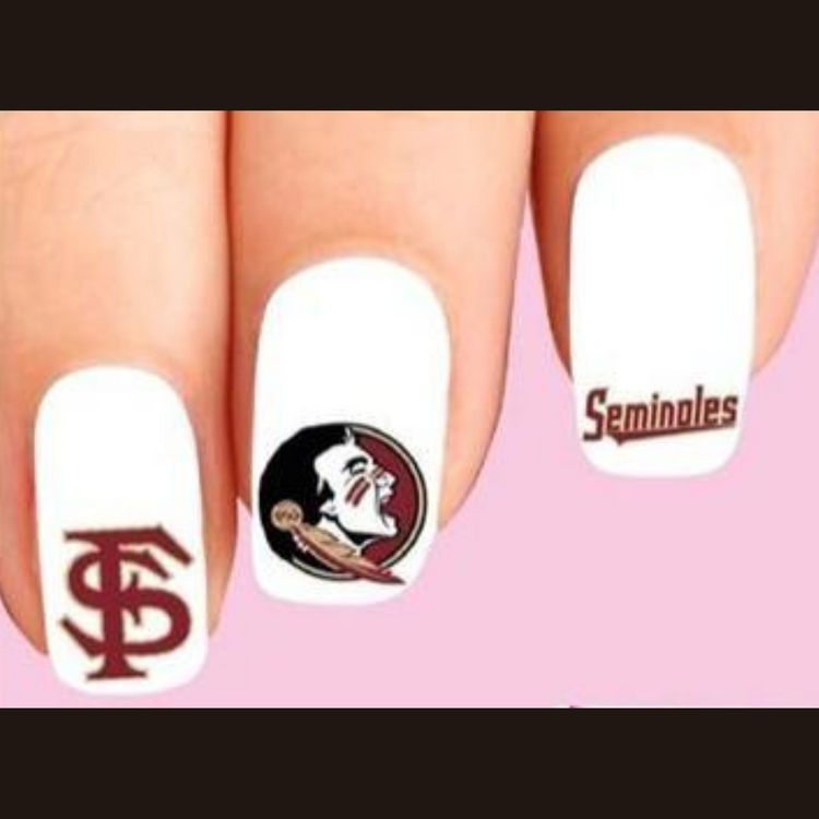 Florida State Seminoles Nail Art Stickers Assorted Waterslide Nail Decals