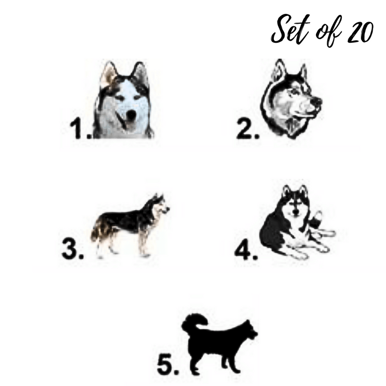 Husky Waterslide Nail Decals