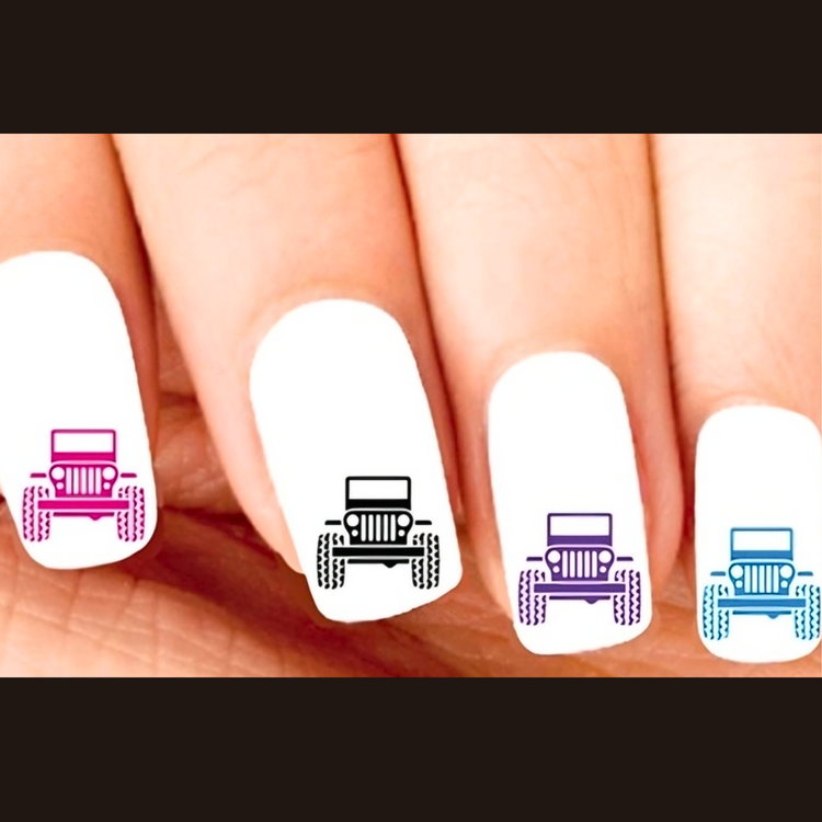 Off Road Vechicle Nail Art Stickers Assorted Set of 20 Waterslide Nail Decals