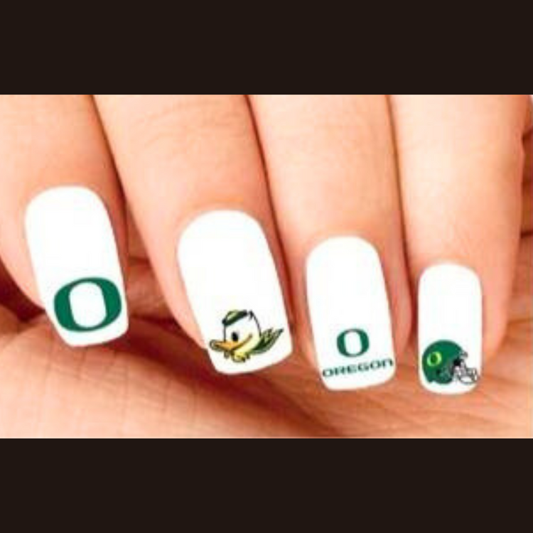 Oregon Ducks Nail Art Stickers Assorted Waterslide Nail Decals