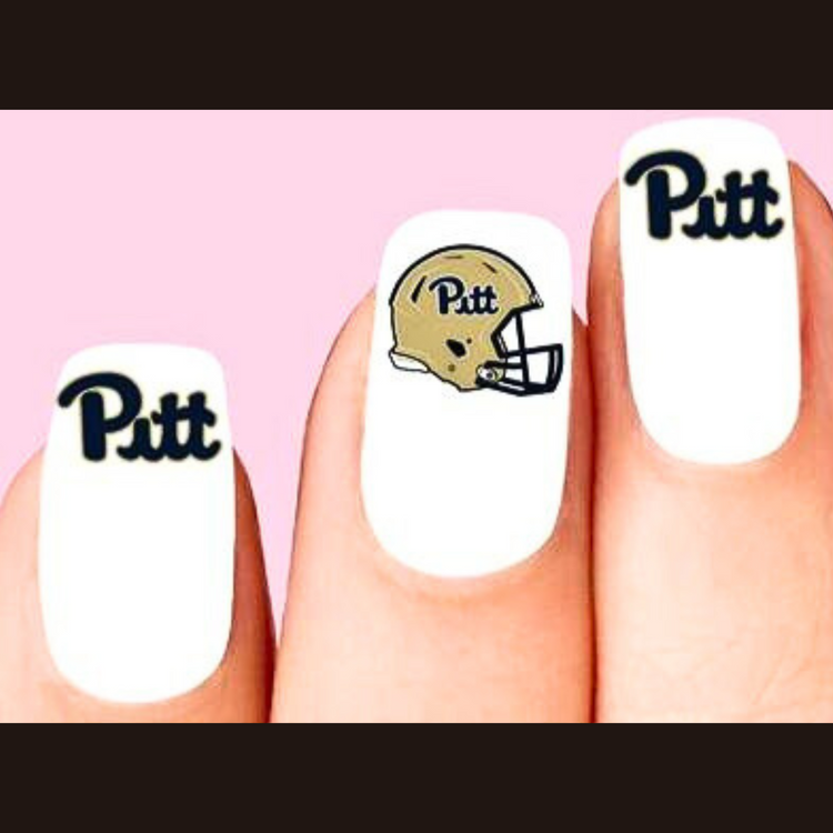 University of Pittsburgh Pitt Panthers Nail Art Stickers Assorted Waterslide Nail Decals