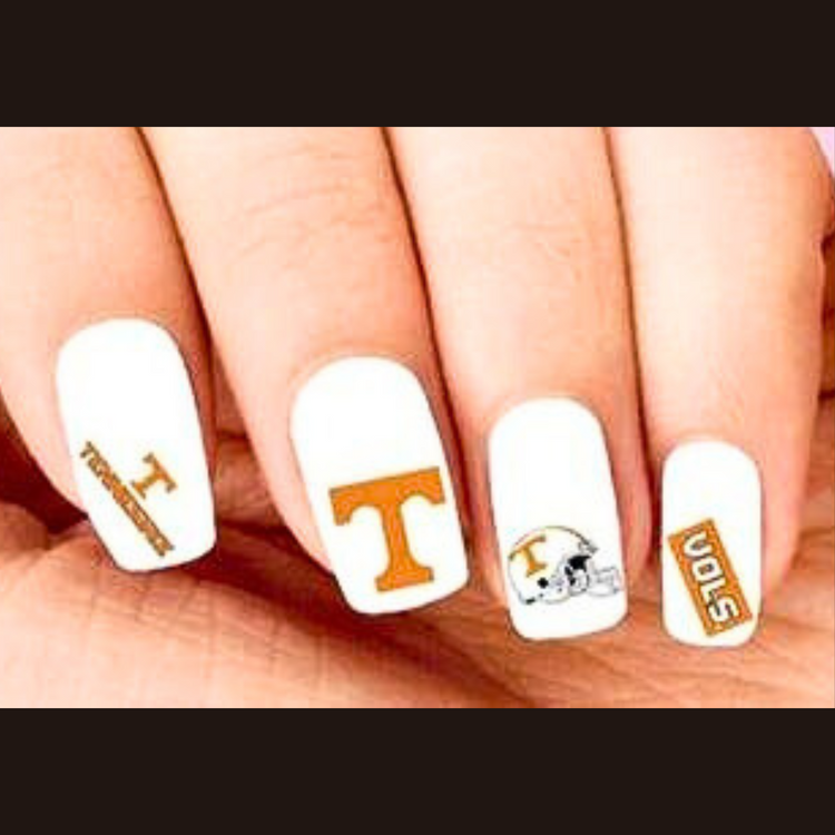 University of Tennessee Volunteers Vols Nail Art Stickers Assorted Waterslide Nail Decals