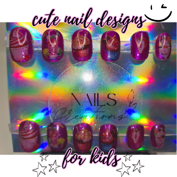 Muffin Kids Nail Art Press On Nails | Easy & Fun Designs