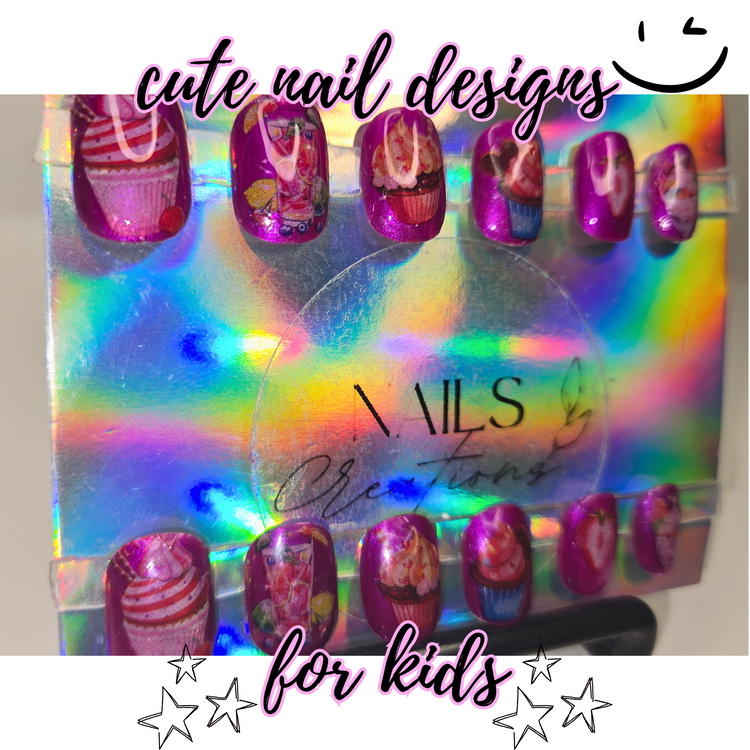 Muffin Kids Nail Art Press On Nails | Easy & Fun Designs