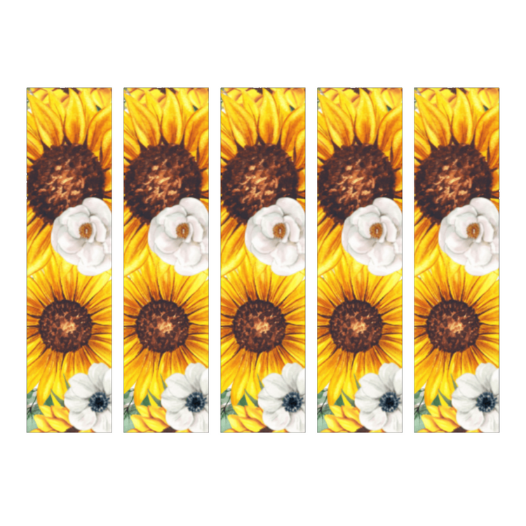 Floral X-Long Full Waterslide Nail Decals - Sunflowers Design