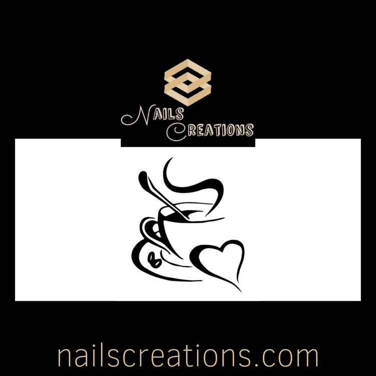 Coffee Cup Drinks Assorted Waterslide Full Nail Decals - Nails Creations