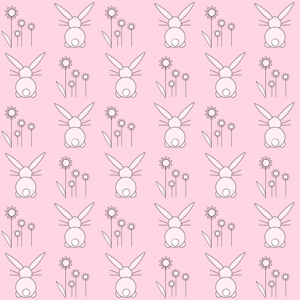 Easter Bunnies Full Nail Art Waterslide Decal Design - Nails Creations