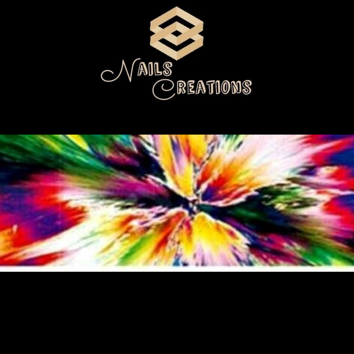 Abstract Rainbow Print Full Nail Art Waterslide Decal Design - Nails Creations