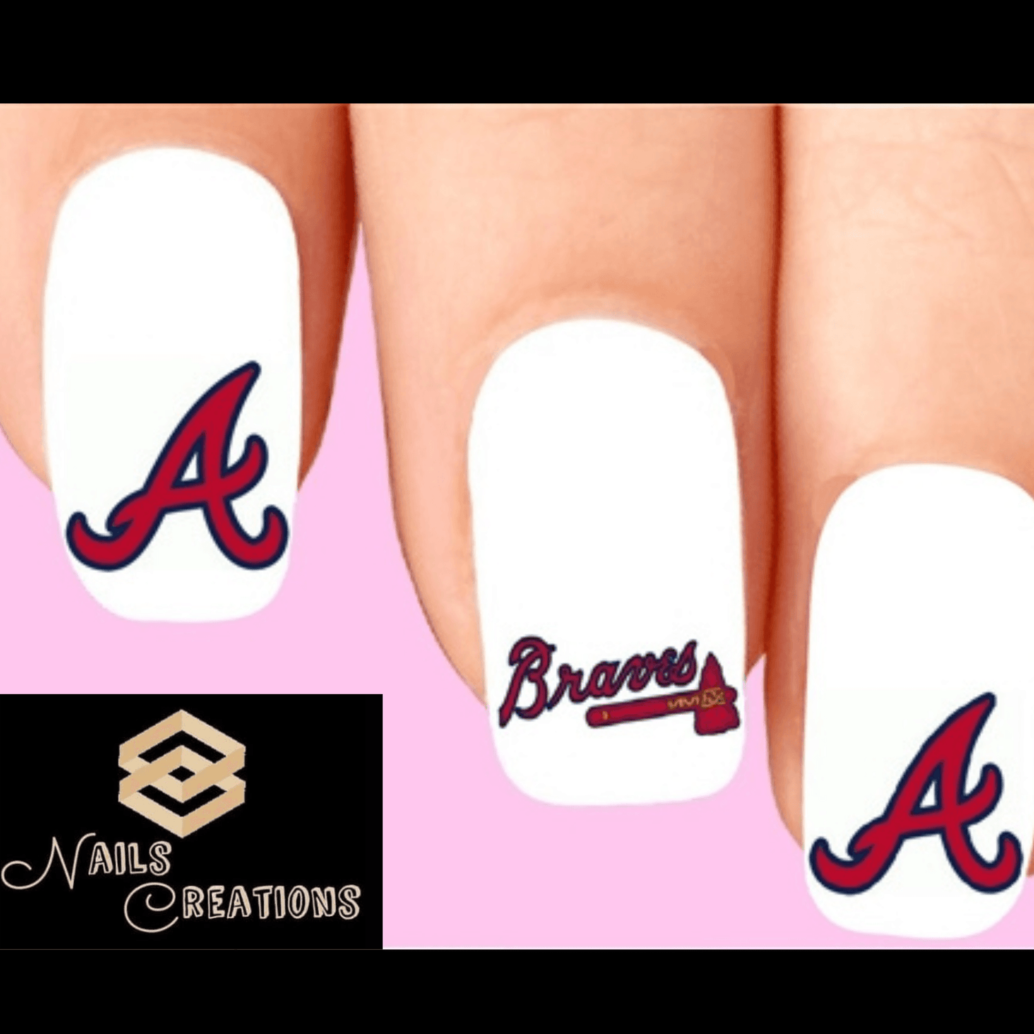Atlanta Braves Baseball Nail Decal Stickers