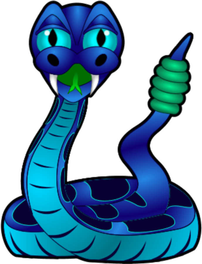 Blue Rattlesnake Nail Decals Stickers Water Slides - Nails Creations