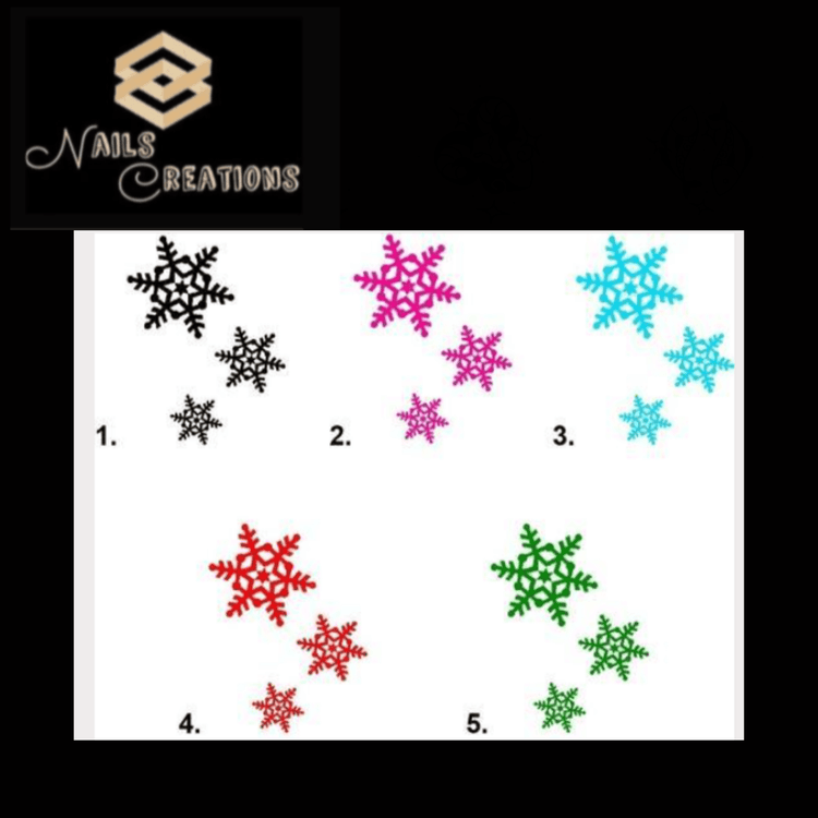 Christmas Holiday Snowflakes Waterslide Nail Decals - Nails Creations