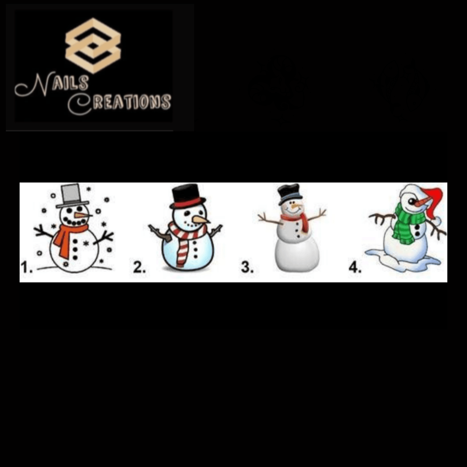 Christmas Holiday Snowman Waterslide Nail Decals - Nails Creations