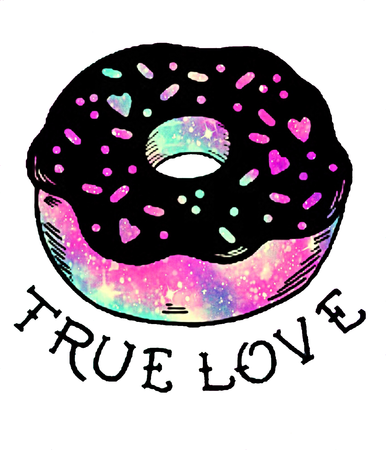 Colorful Doughnut True Love - Nail Art Waterslide Decals - Nails Creations - Nails Creations