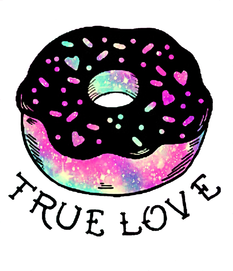 Colorful Doughnut True Love - Nail Art Waterslide Decals - Nails Creations - Nails Creations