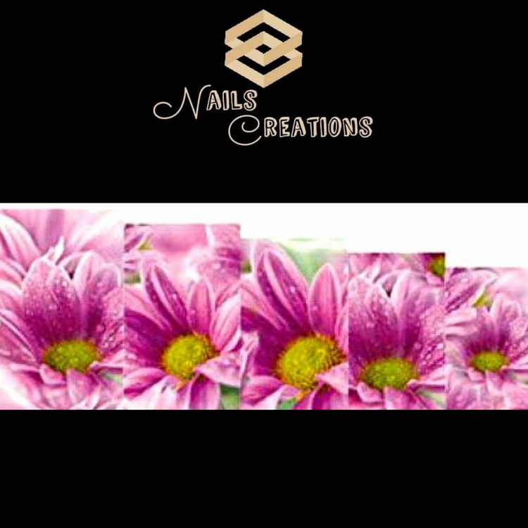 Colorful Flower Print Full Nail Art Waterslide Decal Design - Nails Creations