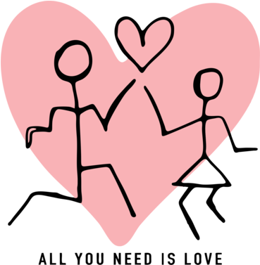 Couple Love With Heart - Nail Art Waterslide Decals - Nails Creations - Nails Creations
