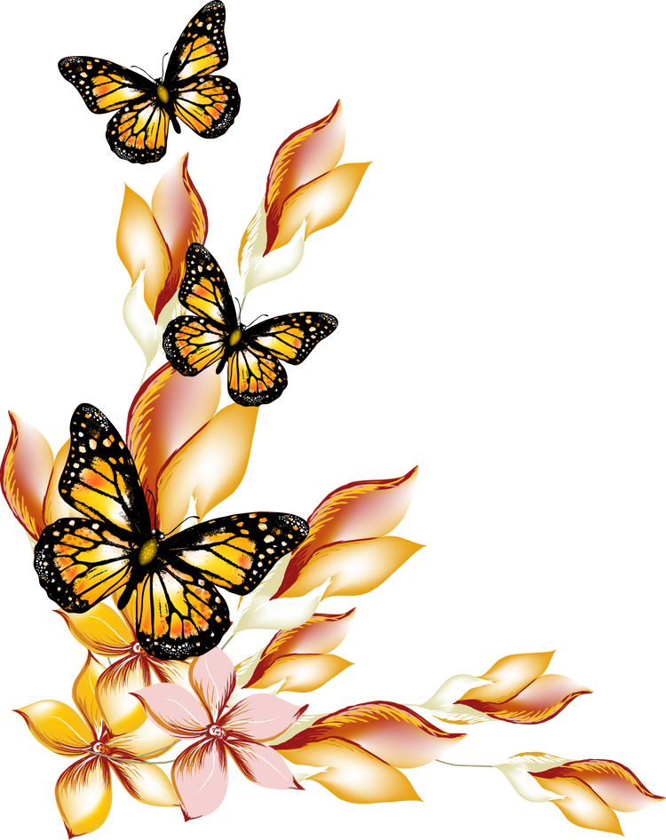 Cute Butterflies and Flowers Designs - Nail Art Waterslide Decals - Nails Creations - Nails Creations