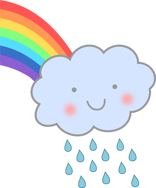 Cute Rainbow Cartoon Waterslide Nail Art Decals