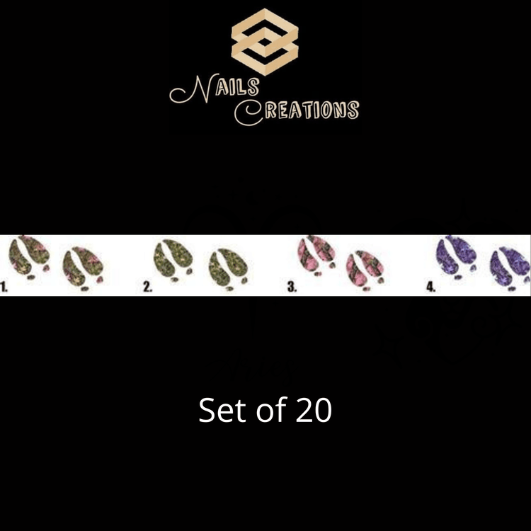 Deer Tracks Camo Mossy Oak Waterslide Nail Decals - Nails Creations