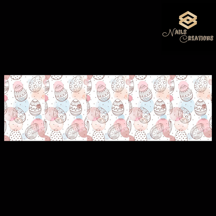 Easter Eggs Full Nail Art Waterslide Decal Design - Nails Creations