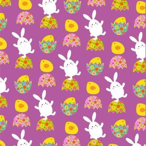 Easter Eggs with Chicks and Bunnies Full Nail Art Waterslide Decal Design - Nails Creations