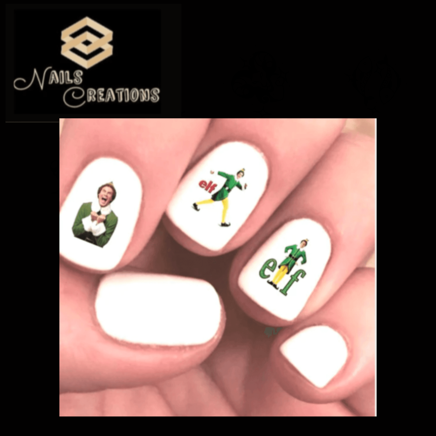 Elf The Movie Christmas Assorted Waterslide Nail Decals - Nails Creations