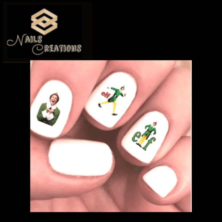 Elf The Movie Christmas Assorted Waterslide Nail Decals - Nails Creations