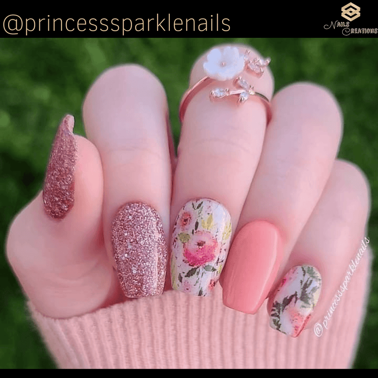 Flowers Nail Art Full Waterslide Decals - WG281 - Nails Creations