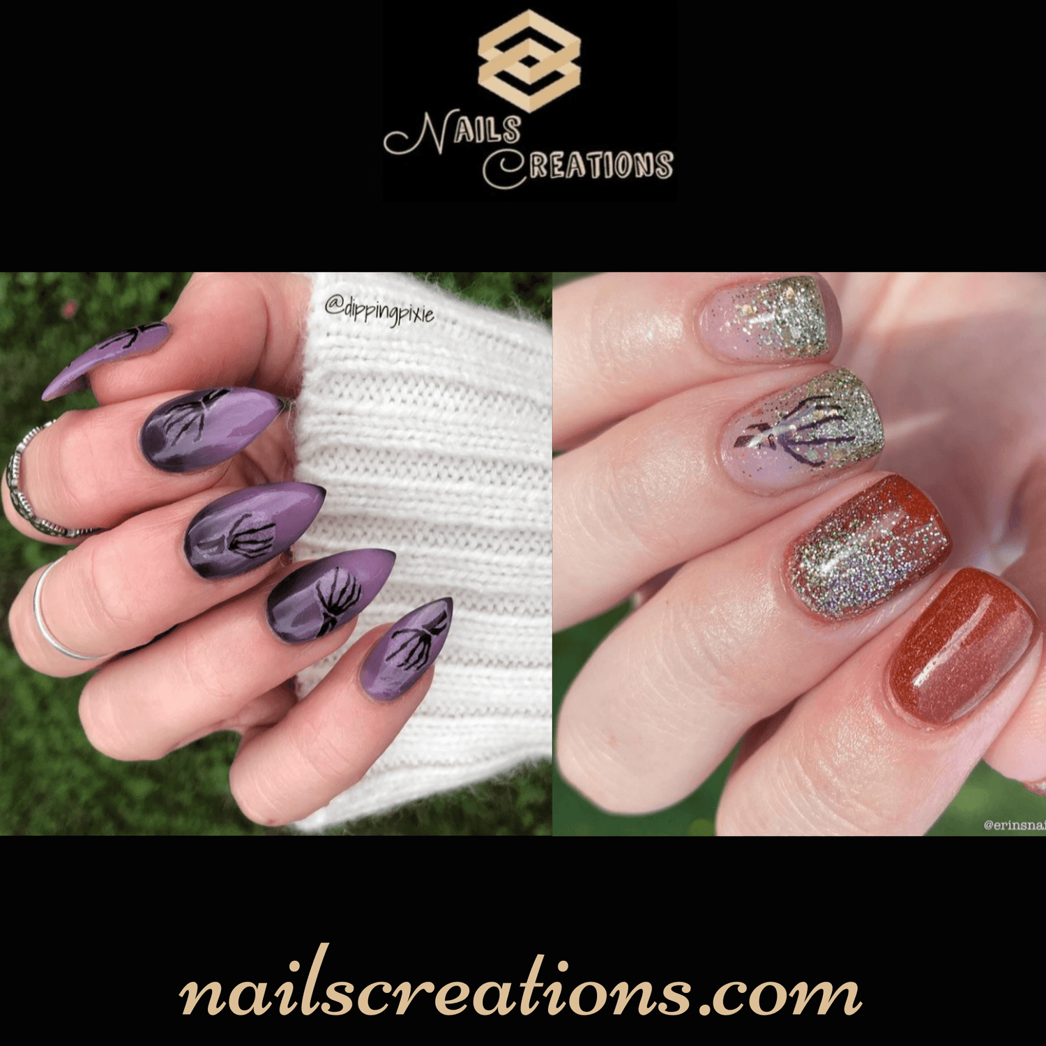 Halloween Dead Skeleton Hands Nail Decals Stickers Water Slides Nail Art - Nails Creations