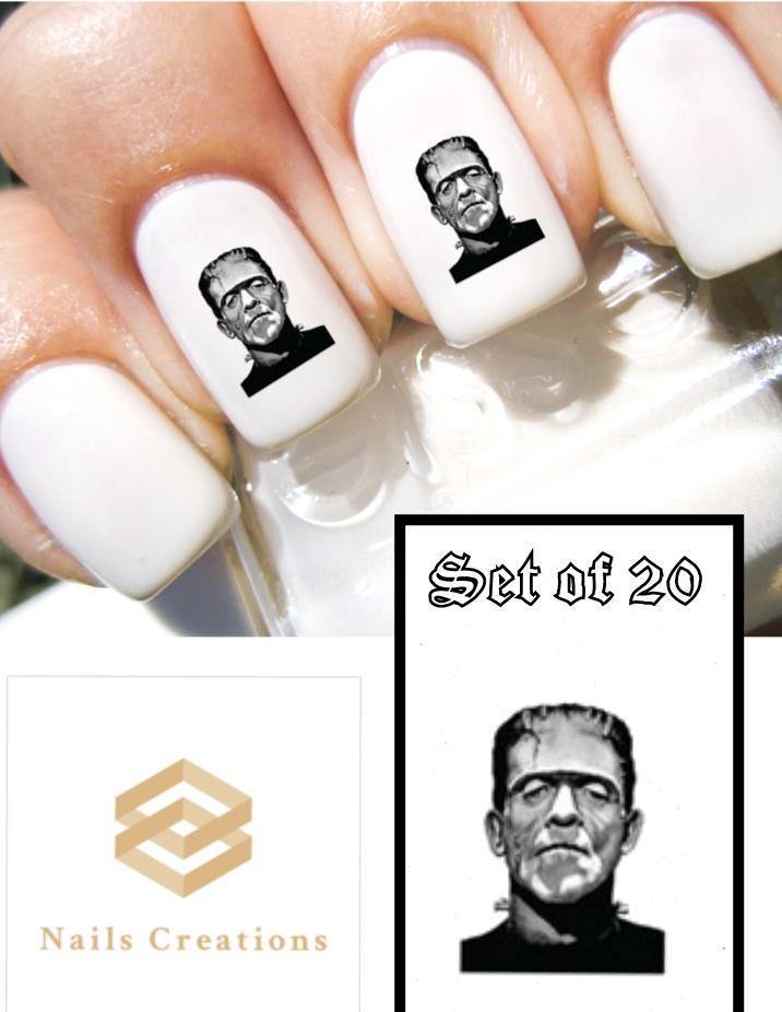 Halloween Frankenstein Monster Nail Decals Stickers Water Slides Nail Art - Nails Creations