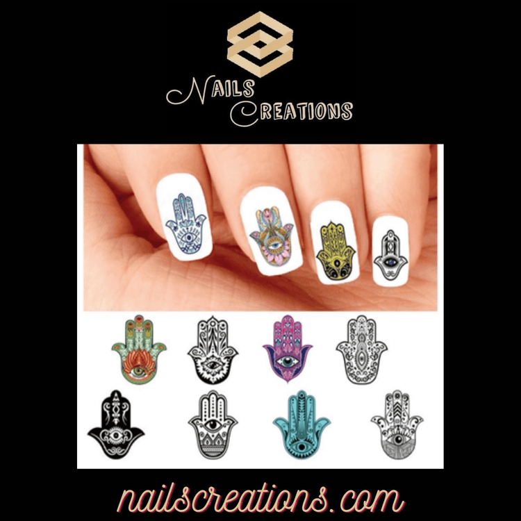 Hamsa Waterslides Nail Decals Set of 48 - Nails Creations
