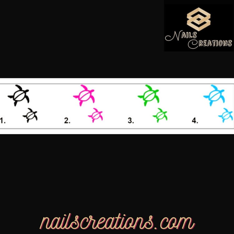 Hawaiian Honu Turtle Set of 20 Waterslide Nail Decals - Nails Creations