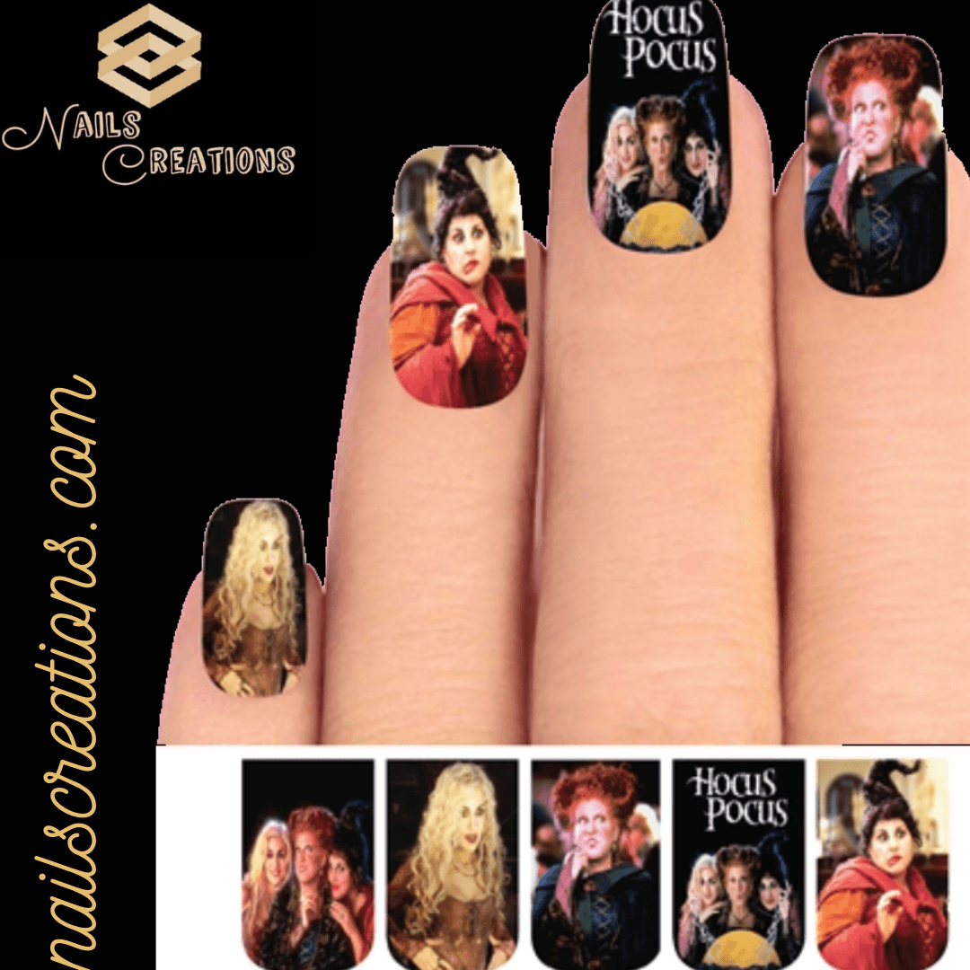 Hocus Pocus Nail Art Tattoo Decals Set of 10 - Nails Creations