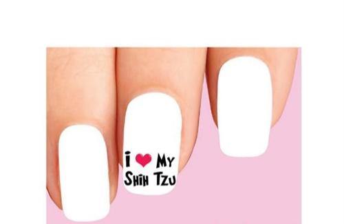 I Love My Shih Tzu Waterslide Nail Decals