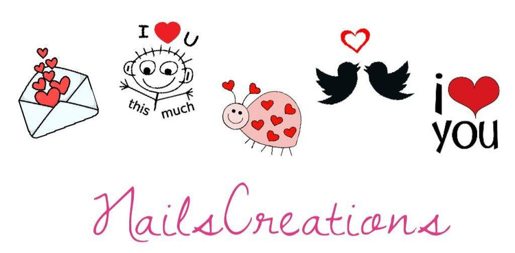 I Love You Valentine's Nail Art Water Slides Decals - Nails Creations