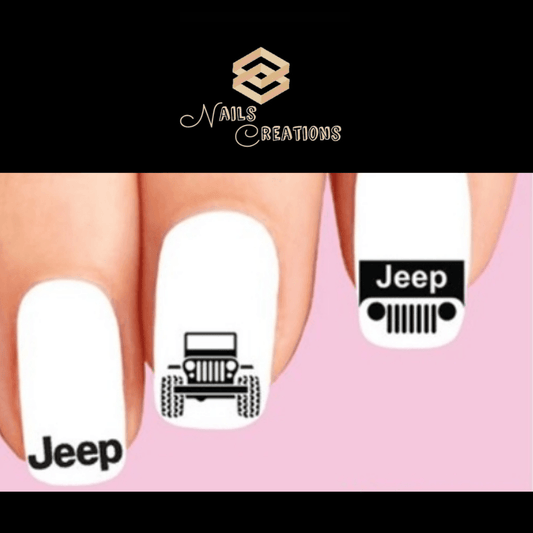 Jeep Off Road Assorted Set Nail Decals Stickers Waterslide Nail Art Design - Nails Creations