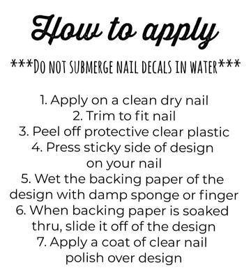 Moon and Stars Full Nail Art Waterslide Decal Design - Nails Creations