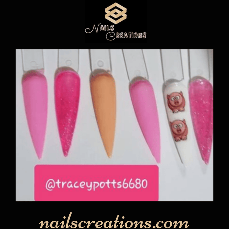 Pig Nail Decals Stickers Water Slides Nail Art - Nails Creations