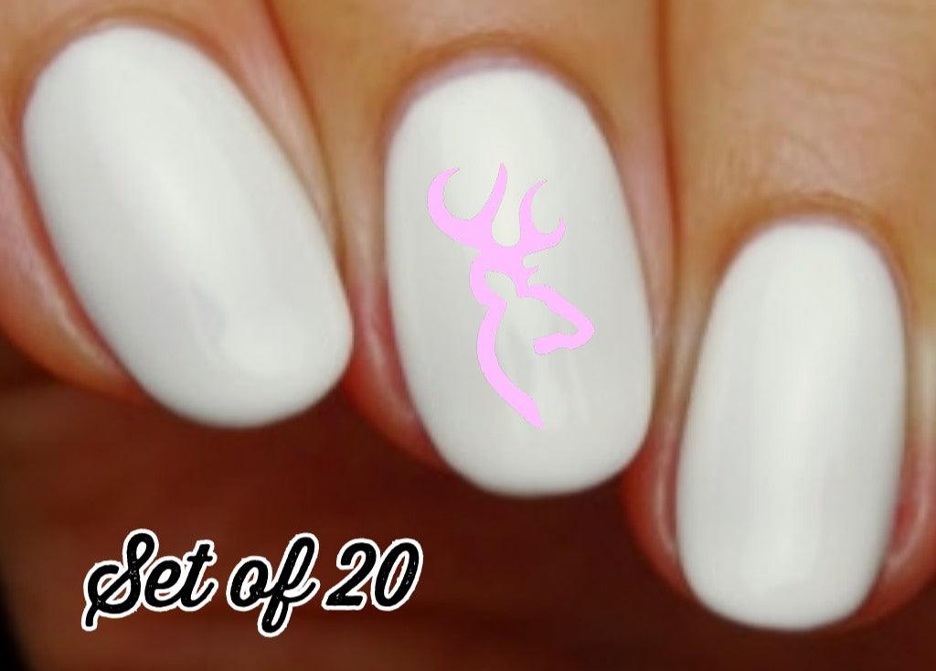 Pink Deer Nail Decals Stickers Water Slides Nail Art - Nails Creations