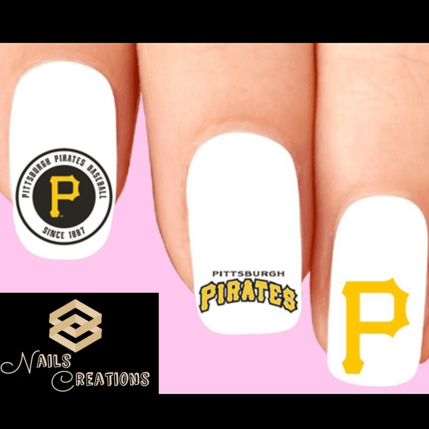 Pittsburgh Pirates Baseball Nail Decal Stickers