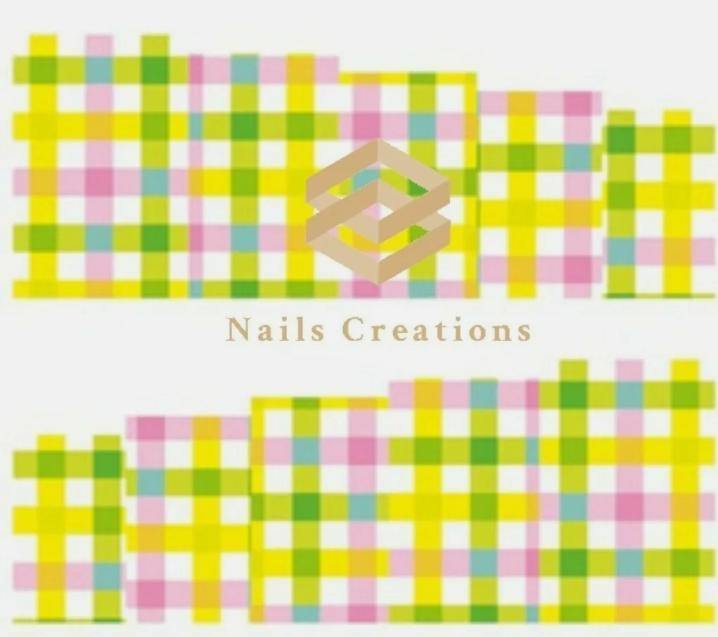 Plaid Nail Art Water Transfer Decals Stickers Full Nails Water Slides - Nails Creations