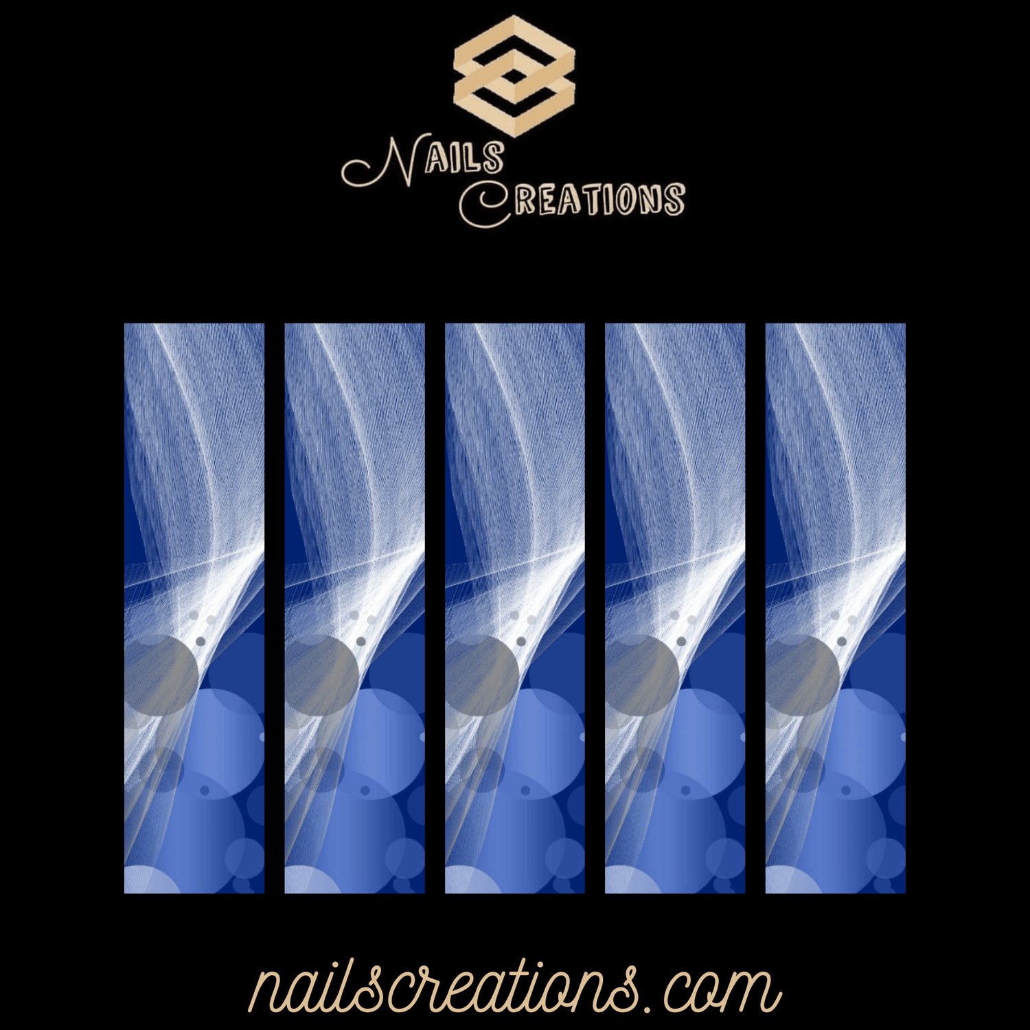 X-Long Full Waterslide Nail Decals - Abstract Design - Nails Creations