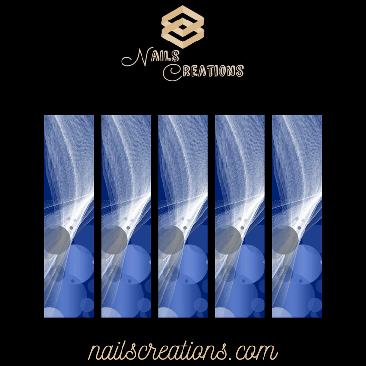 X-Long Full Waterslide Nail Decals - Abstract Design - Nails Creations