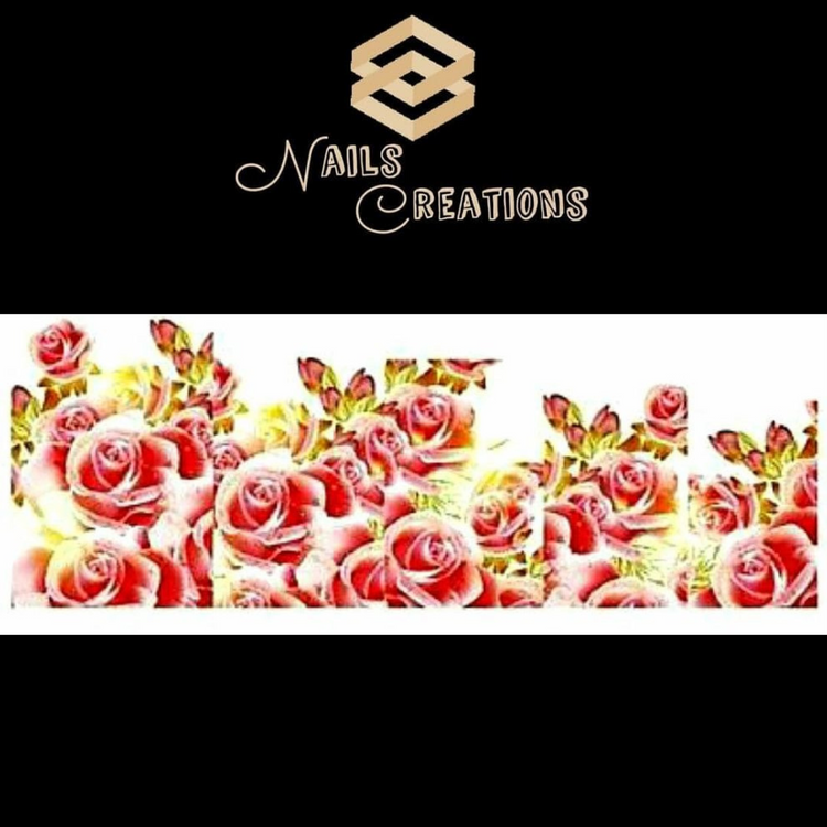 Roses Full Nail Art Waterslide Decal Design - Nails Creations
