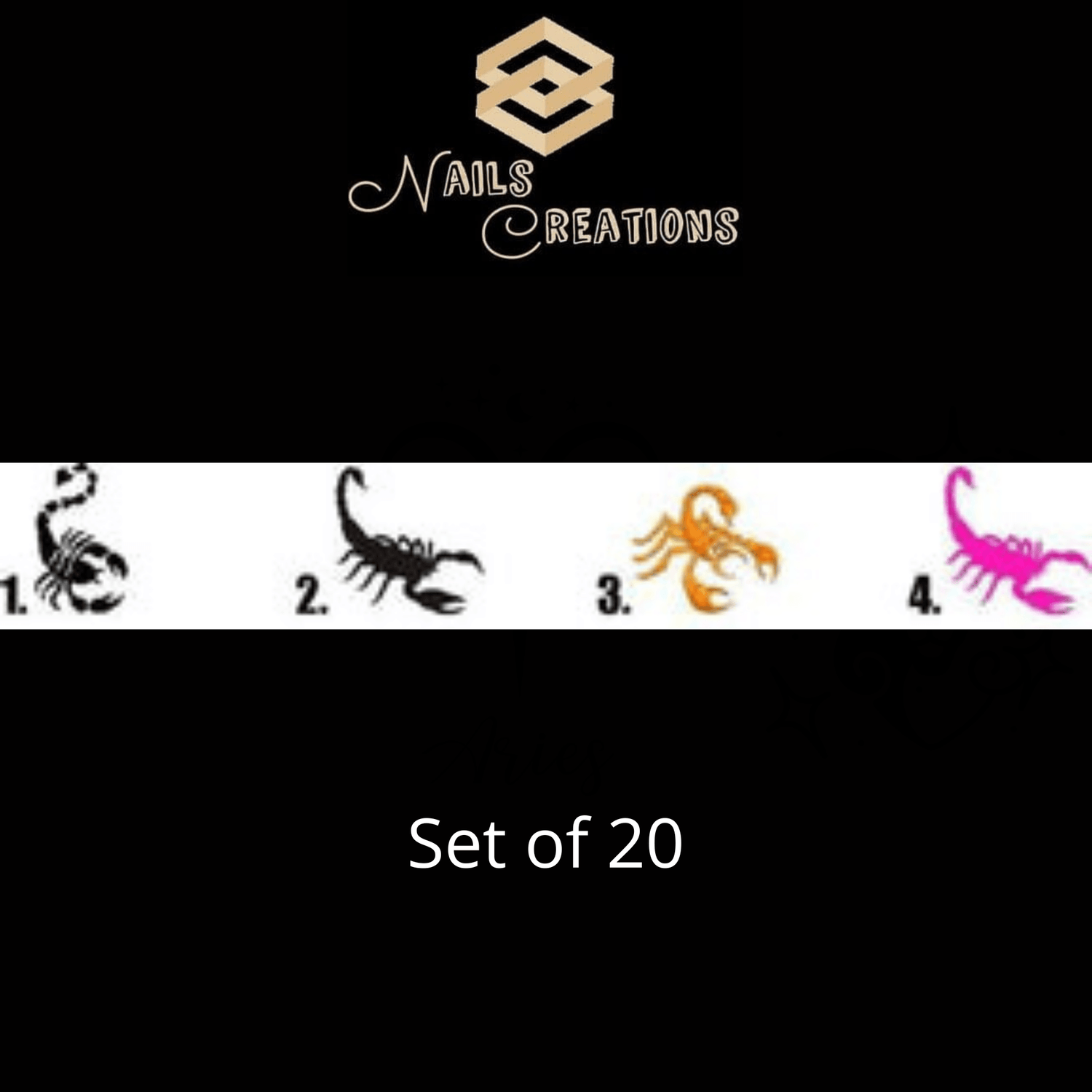 Scorpion Waterslide Nail Decals - Nails Creations